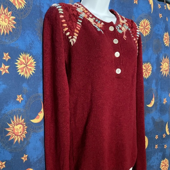 Free People maroon warm sweater M - Picture 9 of 10